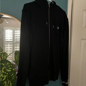 Fred Perry Sweater Large Slim Fit Black